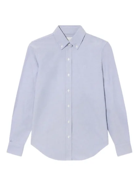 Cămașă Brooks Brothers cu broderie din țesătură twill albastru
