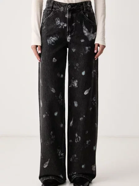 Miss Sixty jeansy wide leg czarne