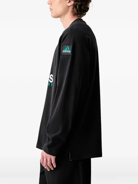 Hanorac Adidas cu dungi cu imagine plasă negru