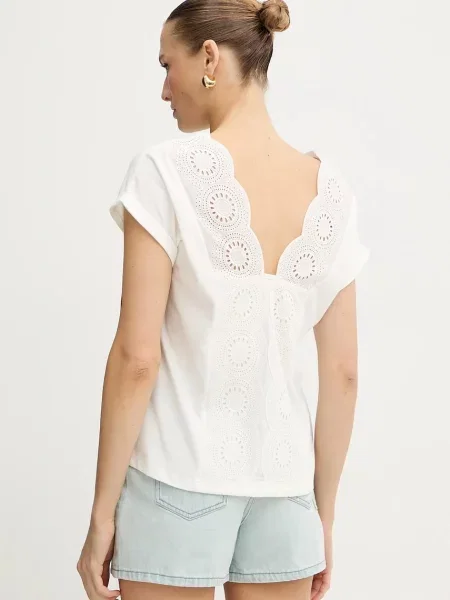 Morgan tricou bej cu spate descoperit DORINA alb