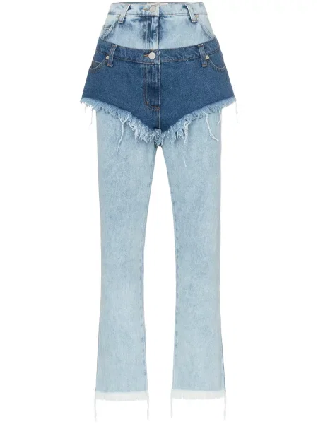 Blugi Natasha Zinko cu talie înaltă albastru