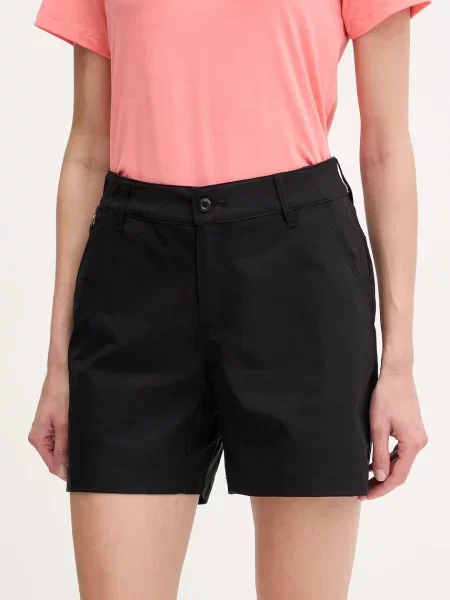 Columbia szorty outdoorowe Leslie Falls gładkie medium waist czarny