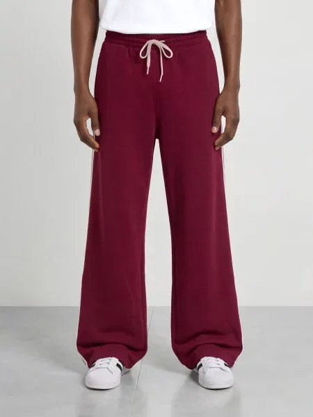 Adidas Originals Tepláky Adisignature 3 Stripes tmavě červená bílá