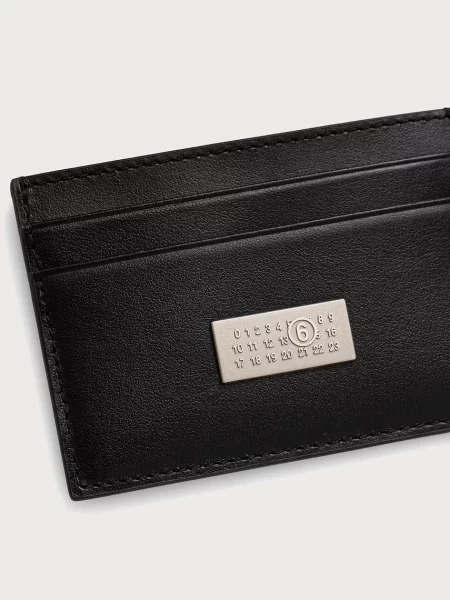 Maison Margiela etui na karty skórzane czarny
