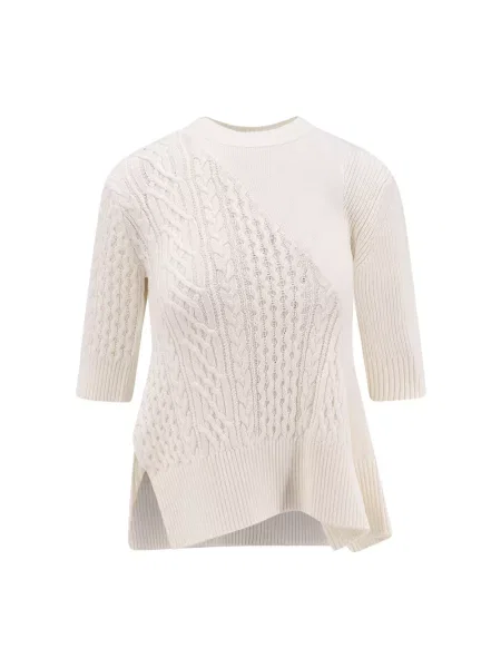 Sweter Sacai beżowy