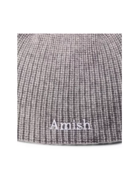 Czapka Amish wełniana szara
