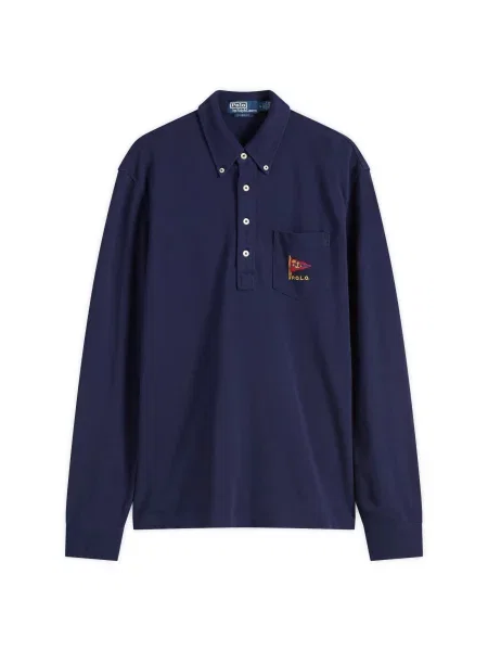 Koszulka polo Polo Ralph Lauren z długim rękawem granatowa