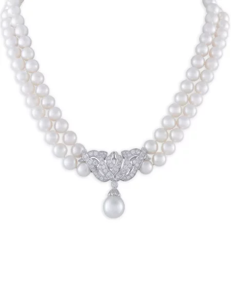 Colier Mikimoto alb