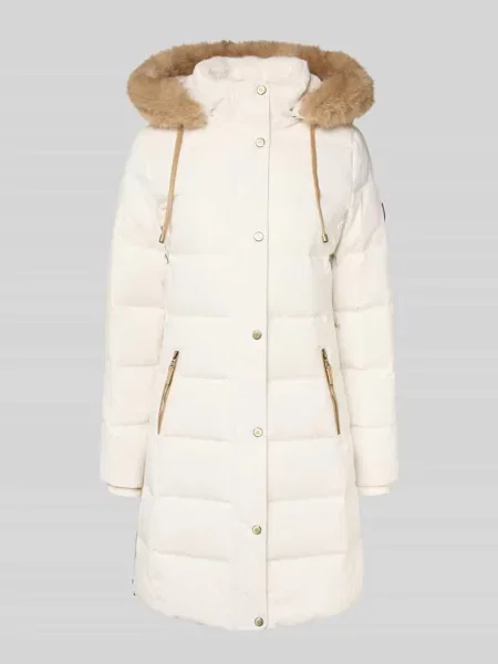 Płaszcz puchowy z zapinanymi na błyskawiczny Lauren Ralph Lauren beżowy