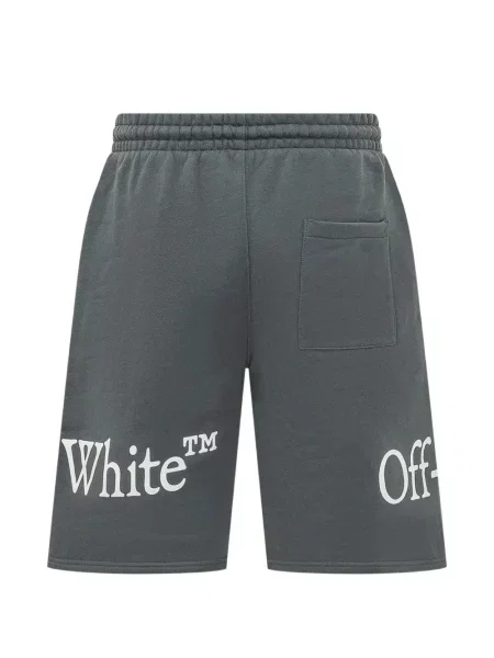 Pantaloni scurți Off-white cu imagine alb