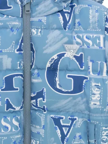 Kurtka dziecięca Guess niebieska