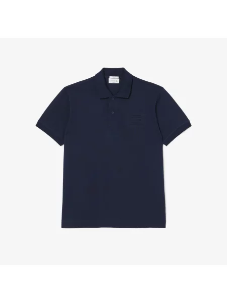 Lacoste Koszulka Polo Classic Fit Z Tłoczonym Logo szary