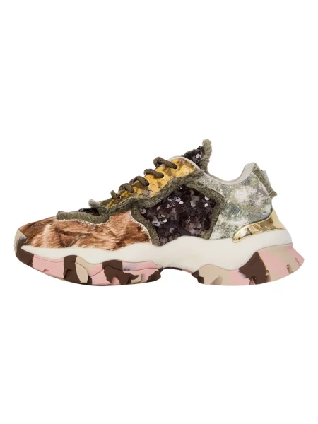 Sneakersy Joia Paris skórzane brązowe