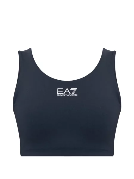 Топ Ea7 Emporio Armani с принт синьо