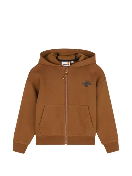 Gyerek kapucnis melegítő felső Timberland barna
