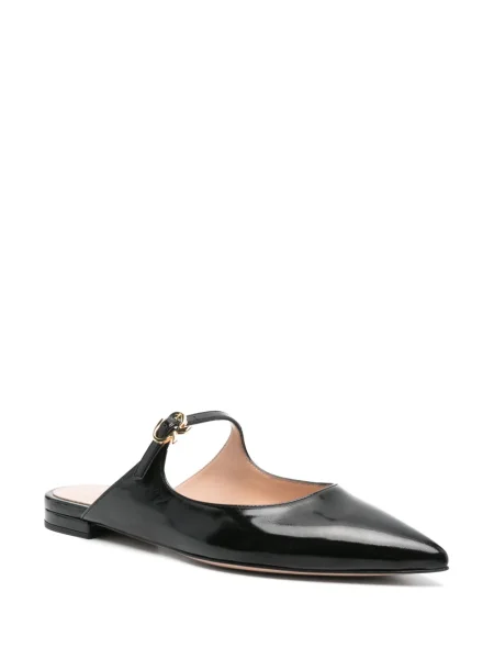 Papuci tip mules Gianvito Rossi din piele negru