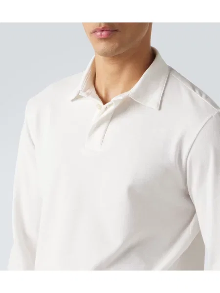 Tricou polo Eleventy alb