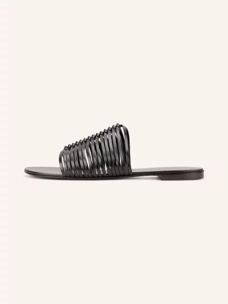 Giuseppe Zanotti Design Klapki Savoia schwarz czarne