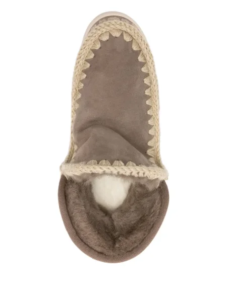 Botine Mou din piele de căprioară gri