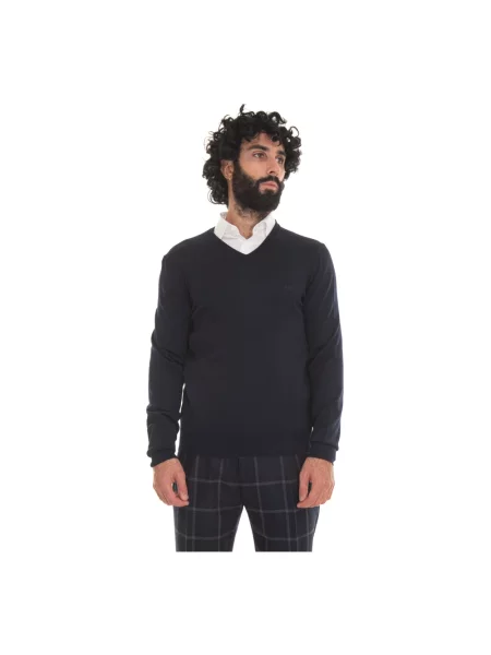 Sweter Boss wełniany niebieski