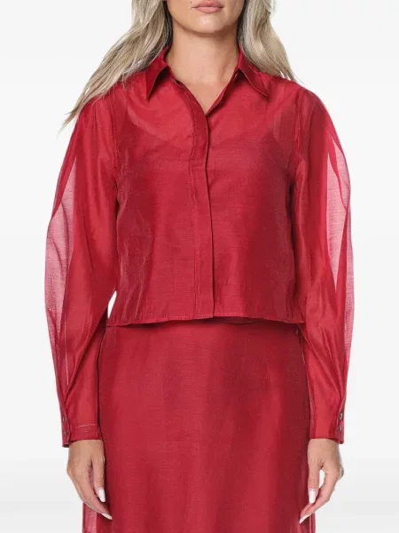 Decupat cămașă Ted Baker din organza roșu
