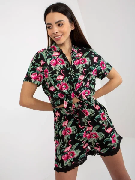 Pantaloni scurți Fashionhunters violet