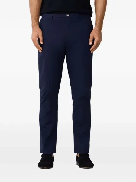 Cu centură pantaloni Hackett London cu model pepito albastru
