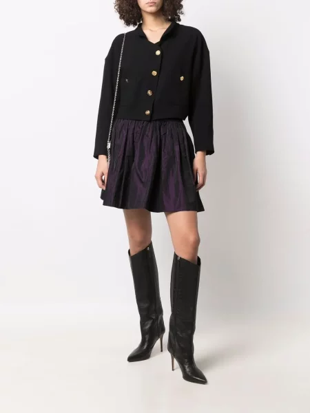 Zvonová mini mini sukně Christian Dior Pre-owned fialová