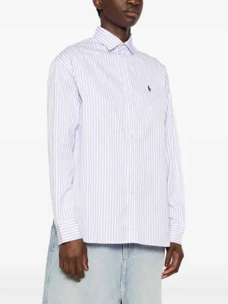 Ριγέ πουκάμισο Polo Ralph Lauren μωβ
