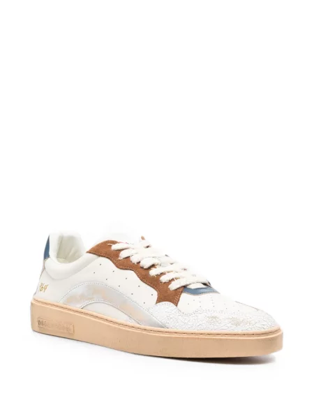 Sneakerși Dsquared2 zdrențuiți alb