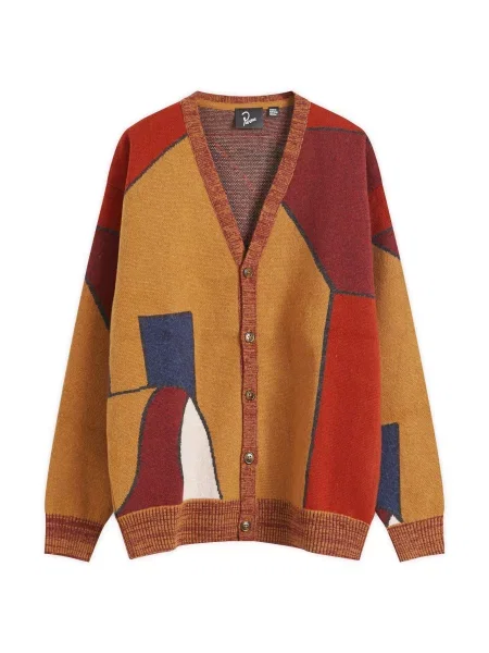 Dzianinowy kardigan By Parra brązowy
