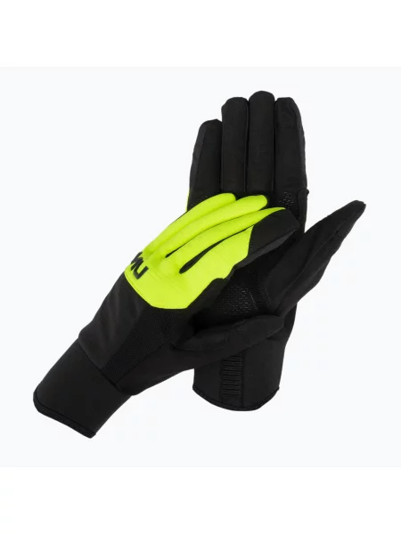 Cyklistické rukavice Northwave Fast Gel black / yellow fluo černé