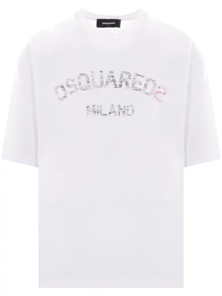 Tricou Dsquared2 cu imagine alb