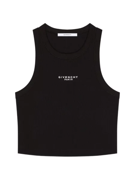 Decupat top Givenchy cu imagine negru