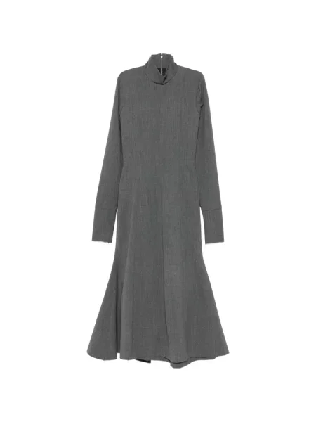 Rochie midi Thelatest evazată gri