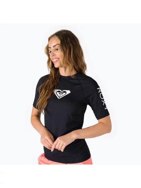 Дамска тениска за плуване ROXY Whole Hearted anthracite черно
