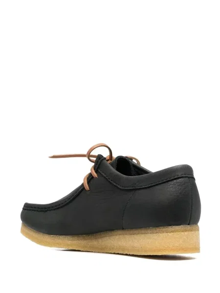 Šněrovací krajkové kotníkové boty Clarks Originals bez podpatku černé