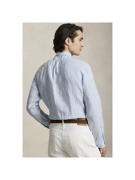 Polo Ralph Lauren koszula lniana niebieska