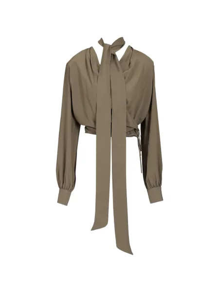 Bluzka kopertowa Federica Tosi kopertowa zielona