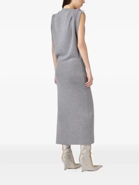 Rochie midi Giuseppe Di Morabito tricotate gri