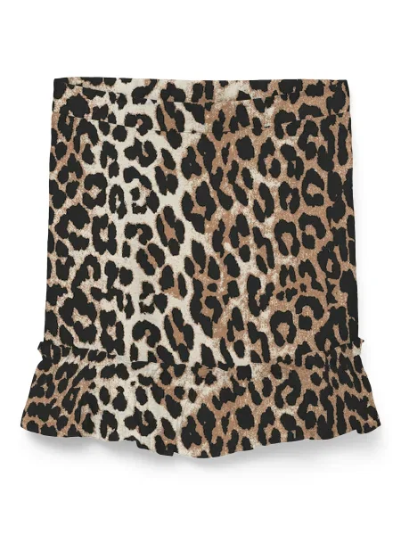 VERO MODA Fustă JOSIE crem / maro negru