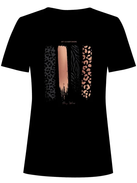 ONLY Tricou KITA auriu roz / gri grafit negru