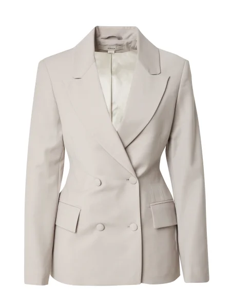 Remain sacou cu doua randuri de neted gri