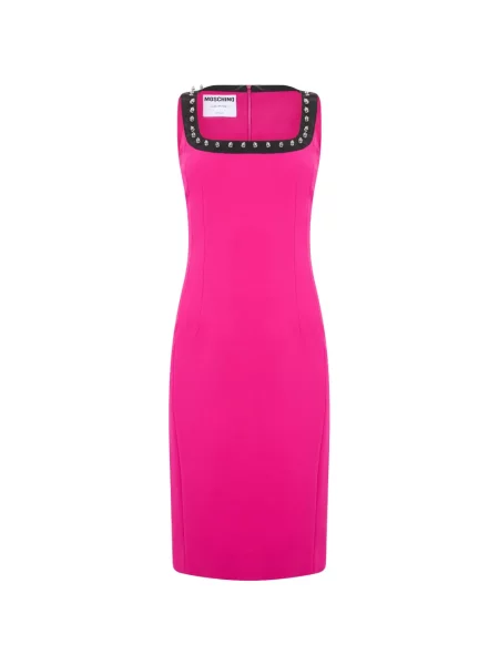 Rochie midi Moschino fără mâneci roz