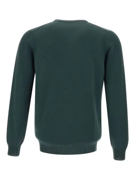 Pulover Kangra cu decolteu rotund verde