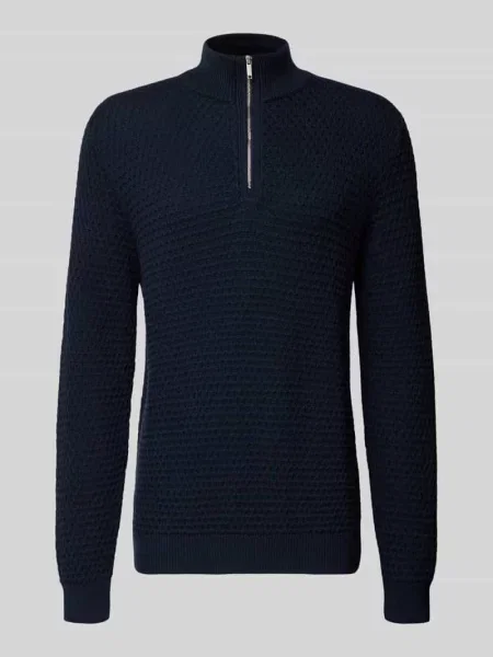 Bluza o kroju regular fit z kołnierzem i prążkowanymi wykończeniami Mcneal