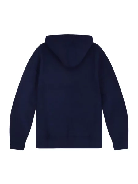 Bluza z kapturem Polo Ralph Lauren z kapturem z logo polarowa niebieska