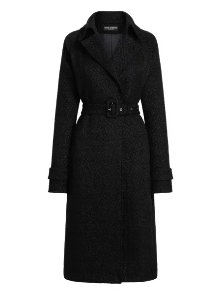 Trenci Dolce & Gabbana din tweed negru