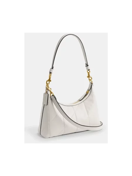 Coach torebka crossbody skórzana Soft Quilted Juliet Shoulder Bag 25 biała