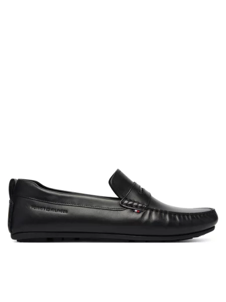 Tommy Hilfiger Mokasinai Core Hilfiger Leather Driver juoda